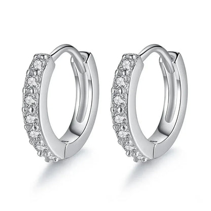 925 Sterling Silver Jewelery Gold Earrings Circle Earring For Women Making Female Valentine's Day Gift Party Engagement Gifts
