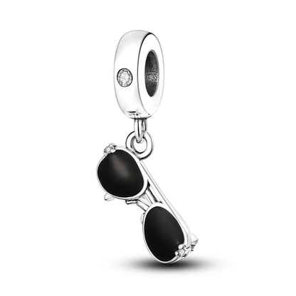 Silver Plated Cat Moon Star Earphone Dangle Charm Bead Pendant Fit Bangle Bracelet for Women Gift DIY Making