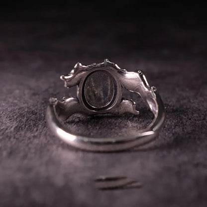 Hip Hop style 925 silver inlaid blue moonlight stone rings for women exquisite and fashion crystal ring wedding jewelry