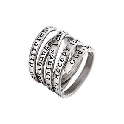 925 Sterling Silver Multilayer Letter Rings For Women Wedding Luxury Jewelry Accessories Wholesale Jewellery Money 925