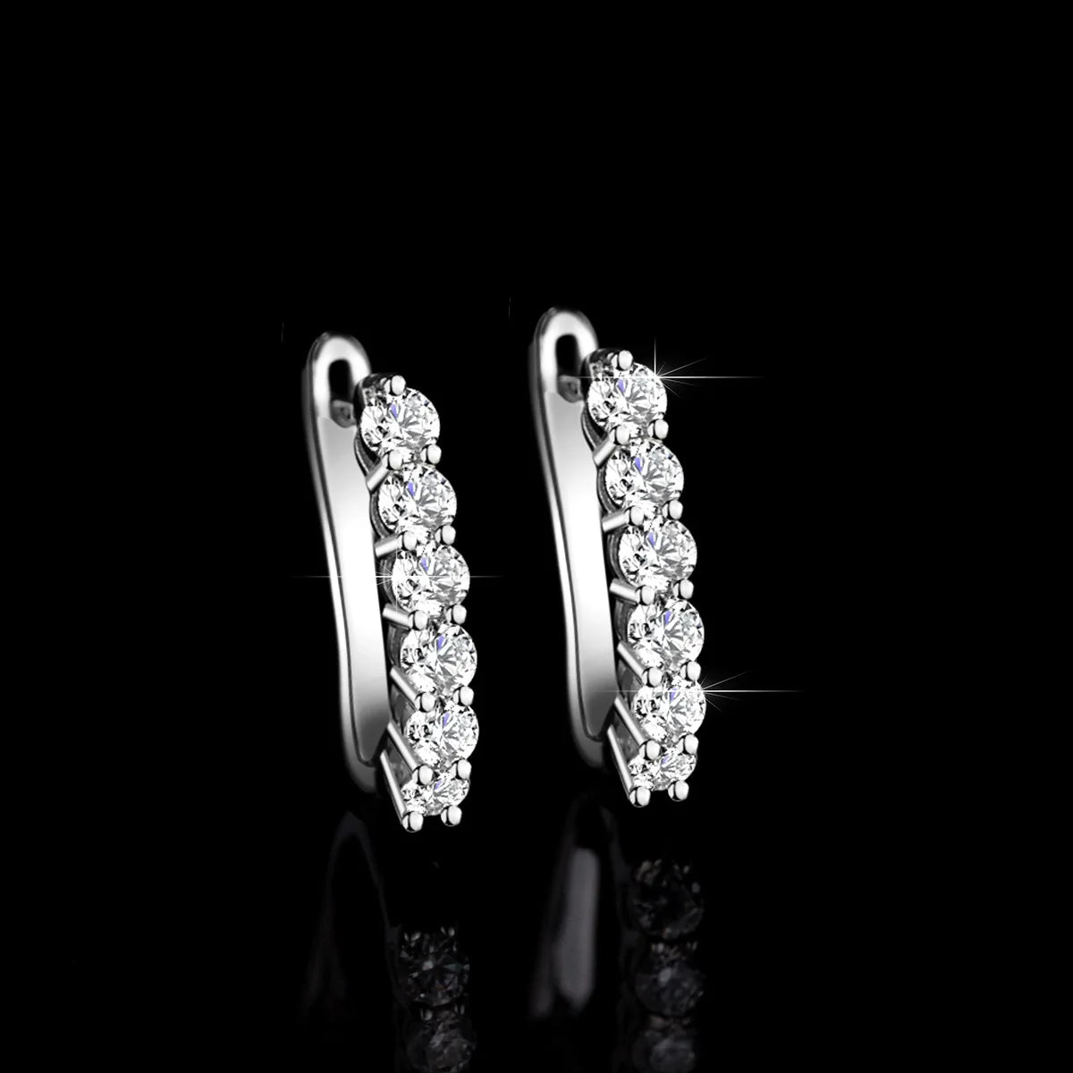 PT950 platinum D color VVS1 diamond earrings, 18K gold moissanite earrings, gift for girlfriend