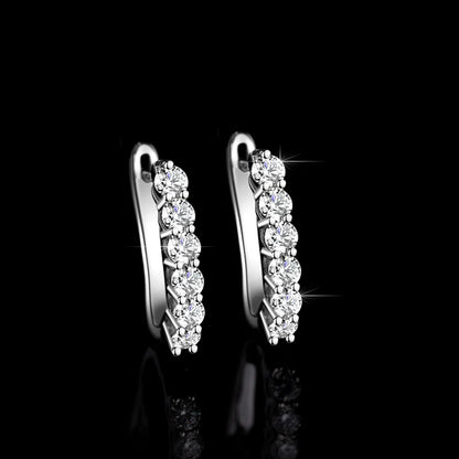 PT950 platinum D color VVS1 diamond earrings, 18K gold moissanite earrings, gift for girlfriend