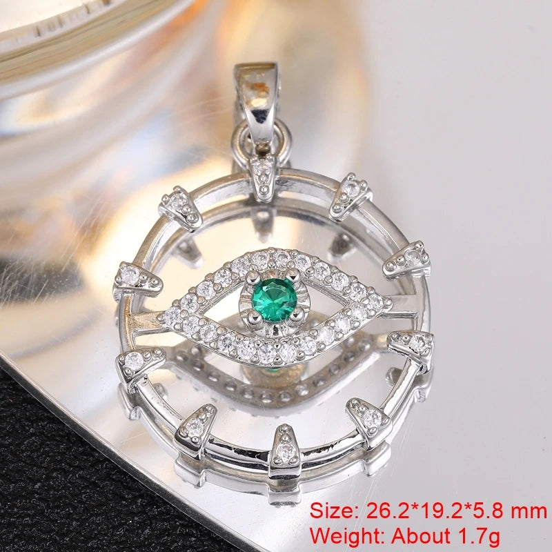 Juya 18K Real Gold Plated Star Of David Palm Tree Bird Flower Love Heart Evil Eye Charms For DIY Fashion Pendant Jewelry Making