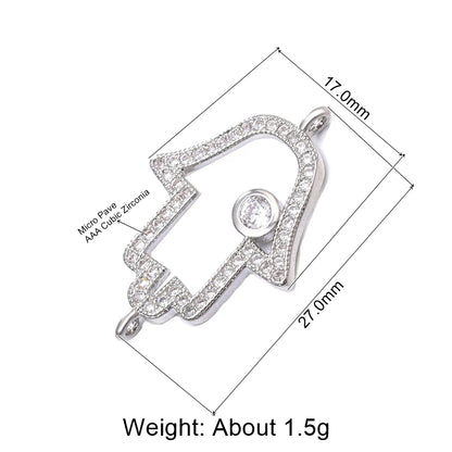 Juya Handmade 18K Gold Plated Cz Paved Decorative Copper Dragon Charms Connectors Accessories For DIY Talisman Jewelry Making