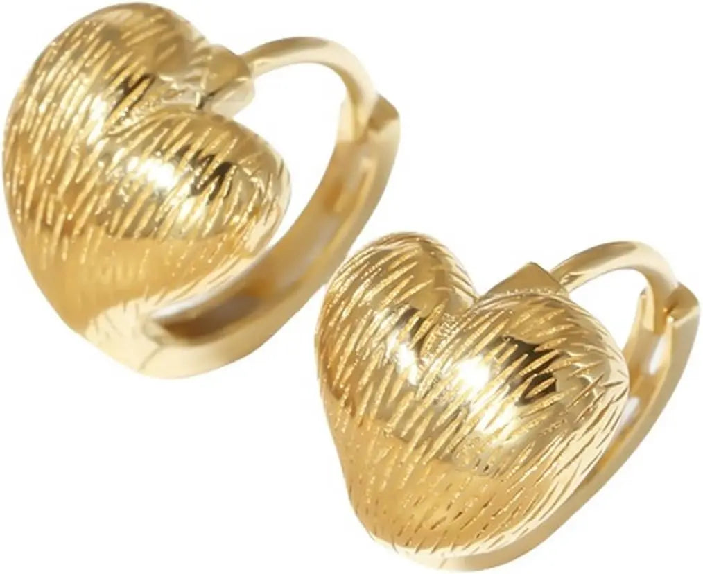 Earrings Women's Earrings Heart Autumn And Winter Retro Temperament Earrings Jewelry-Gold-Silver 925