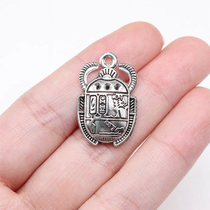 10pcs 25x16mm Antique Silver Color Antique Gold Color Antique Bronze Color Ancient Egyptian Scarab Charms