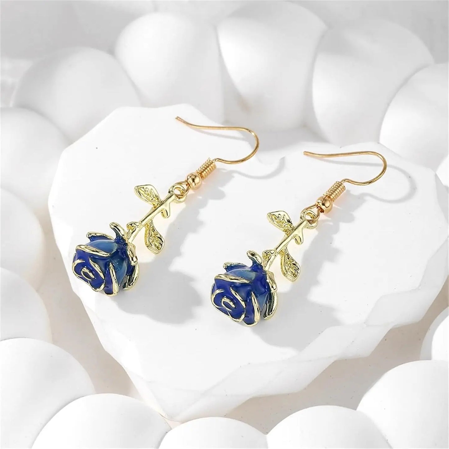 Gioielli Stoffa Earrings Alloy Oil Drop Flower Earrings Exquisite Female Jewelry Orecchini Lupo