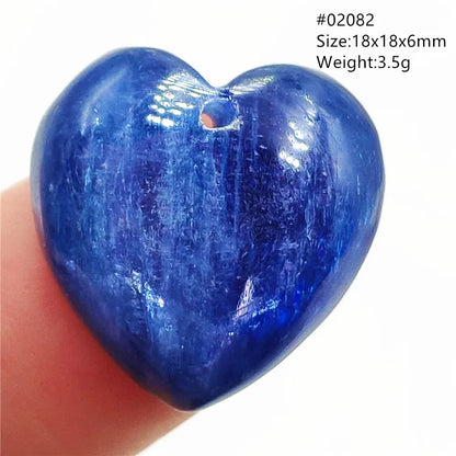 Natural Blue Kyanite Heart Love Pendant Jewelry Women Men Kyanite Necklace Cat Eye Beads Best Gift Fashion AAAAA