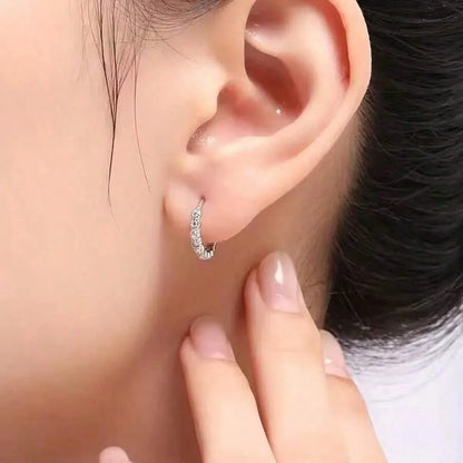Perfect Pair of Mini Stud Earrings: Sleek Silver Design, Versatile for Daily & Party Wear