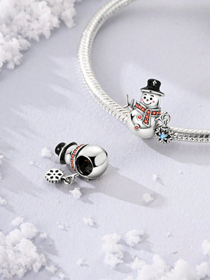 Charms Plata Christmas Bear Snowman Penguin Beads Charm Silver Plated Fit Charms Original Bracelet for Jewelry Making DIY Charm