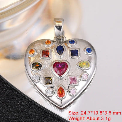 Juya 18K Real Gold Plated Star Of David Palm Tree Bird Flower Love Heart Evil Eye Charms For DIY Fashion Pendant Jewelry Making
