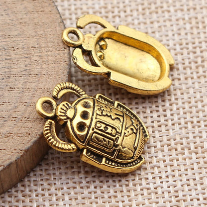 10pcs 25x16mm Antique Silver Color Antique Gold Color Antique Bronze Color Ancient Egyptian Scarab Charms