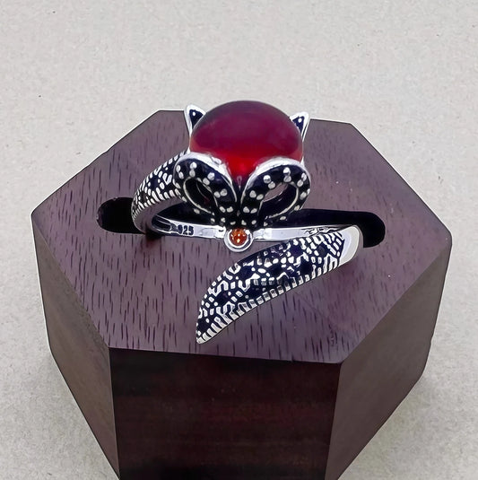 New 925 Sterling Silver Ring 5A Zircon Fox Rings for Women Wedding Jewelry Engagement Charm Fashion High Quality Party Gifts