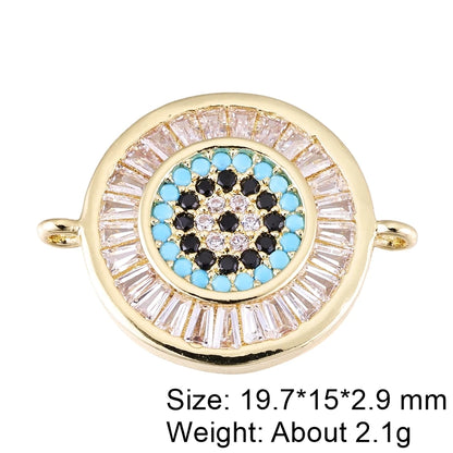 Juya Handmade 18K Gold Plated Cz Paved Decorative Copper Dragon Charms Connectors Accessories For DIY Talisman Jewelry Making