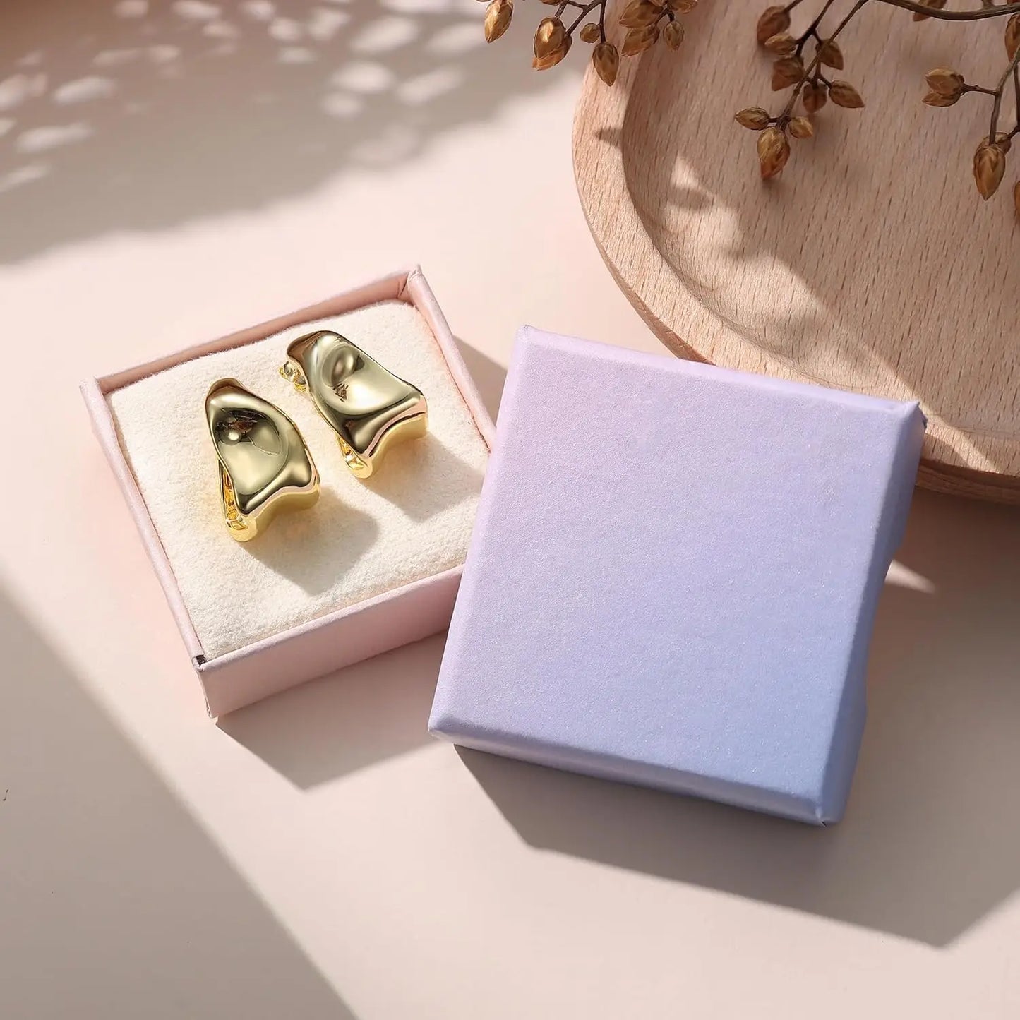 Orecchini Donna Oro Orecchini Argento 925 Orecchini Cerchio Placcati in Oro 14K Orecchini Goccia