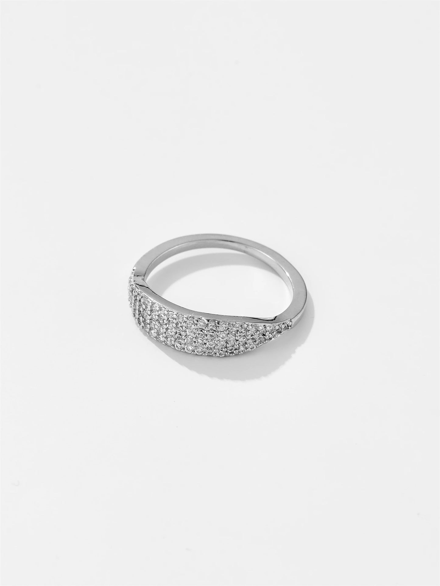 DPLAOPA 925 Sterling Silver Slim Signet Ring Pave CZ Zircon Slim Rings Signet Fine Jewelry Fashion Round Party Wedding Jewels