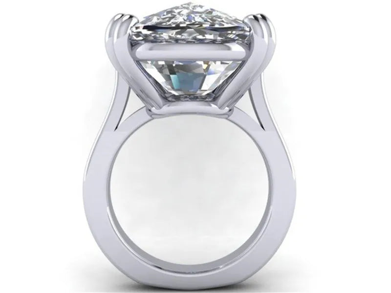 S925 Silver Color Engagement Egg Diamond Ring Sea Blue Topaz De Gemstone Bizuteria Ring for Women Bague Etoile Jewelry Rings