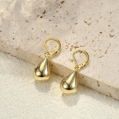 Orecchini Donna Argento 925 Orecchini a Goccia d'Acqua Brillante Orecchini Pendenti Placcati in Oro