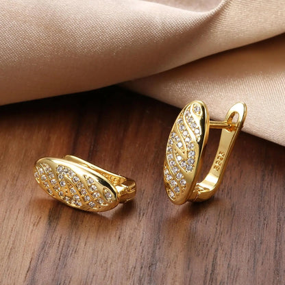 Women's Earrings Girls Jewelry Earrings Gift Luxury Leaves Drop Earrings Delicate