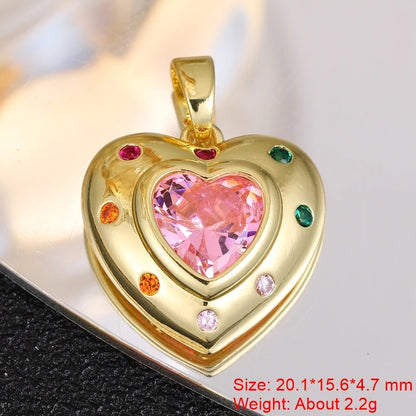 Juya 18K Real Gold Plated Star Of David Palm Tree Bird Flower Love Heart Evil Eye Charms For DIY Fashion Pendant Jewelry Making