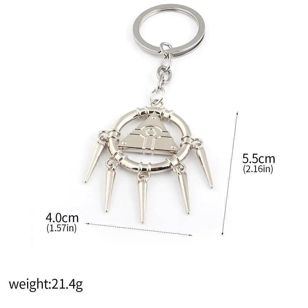 Anime Yu-Gi-Oh Keychain Yugi Muto Big Size 3D Millenium Puzzle Millennium Wheel Wisdom Pendant Keyring For Men Women Jewelry