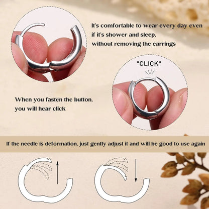 3 Paia Orecchini Cerchio Donna Orecchini Cerchio Oro Placcato 14K Orecchini Cerchio Argento