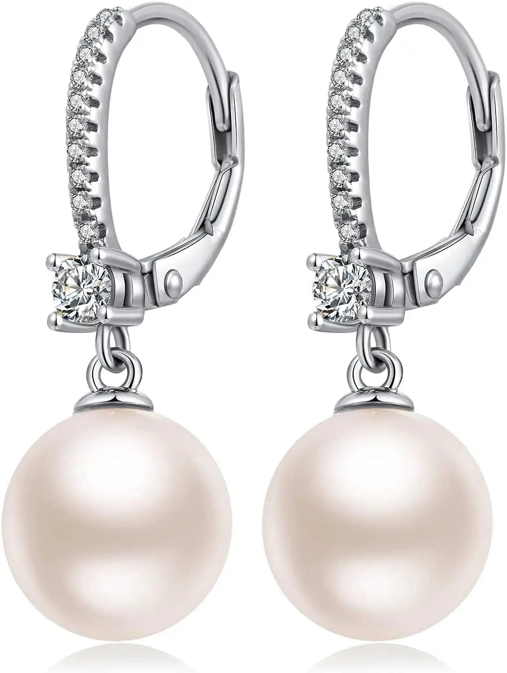 Sterling Silver 925 Pearl Earrings Pearl Earrings for Women Pearl Jewelry Gifts Pearl 8-10 mm
