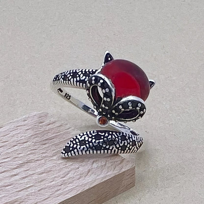 New 925 Sterling Silver Ring 5A Zircon Fox Rings for Women Wedding Jewelry Engagement Charm Fashion High Quality Party Gifts