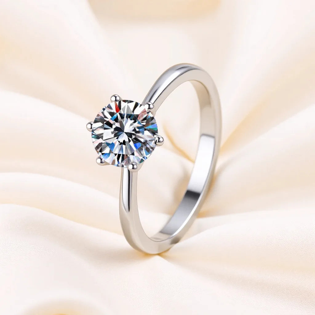 Charm 925 Sterling Silver Rings For woman Shining crystal adjustable size Fashion Gifts engagement wedding high quality Jewelry