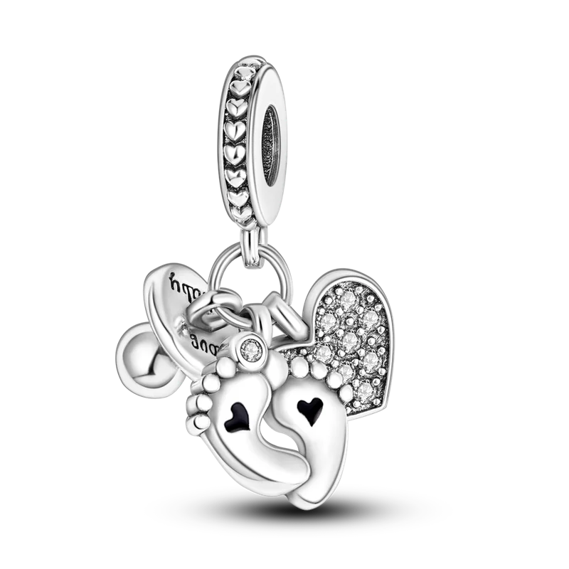 Silver Plated Cat Moon Star Earphone Dangle Charm Bead Pendant Fit Bangle Bracelet for Women Gift DIY Making