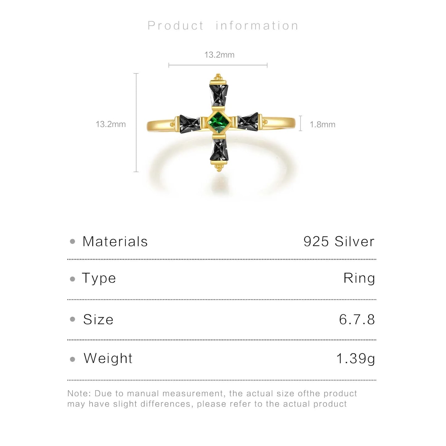 ANDYWEN 925 Sterling Silver Black Cross Luxury Ring Jewelry Fine Jewelry 2021 Wedding Jewels Slim Size Crystal Green Anillo Fino