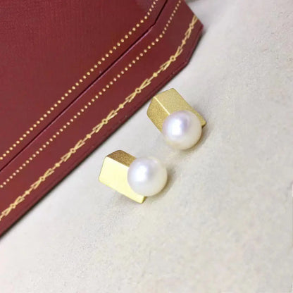 Wholesale S925 Sterling Silver Earrings Mount Findings Settings Base Mounting Parts Accessory for 8-9mm Pearls 5 pairs/lot