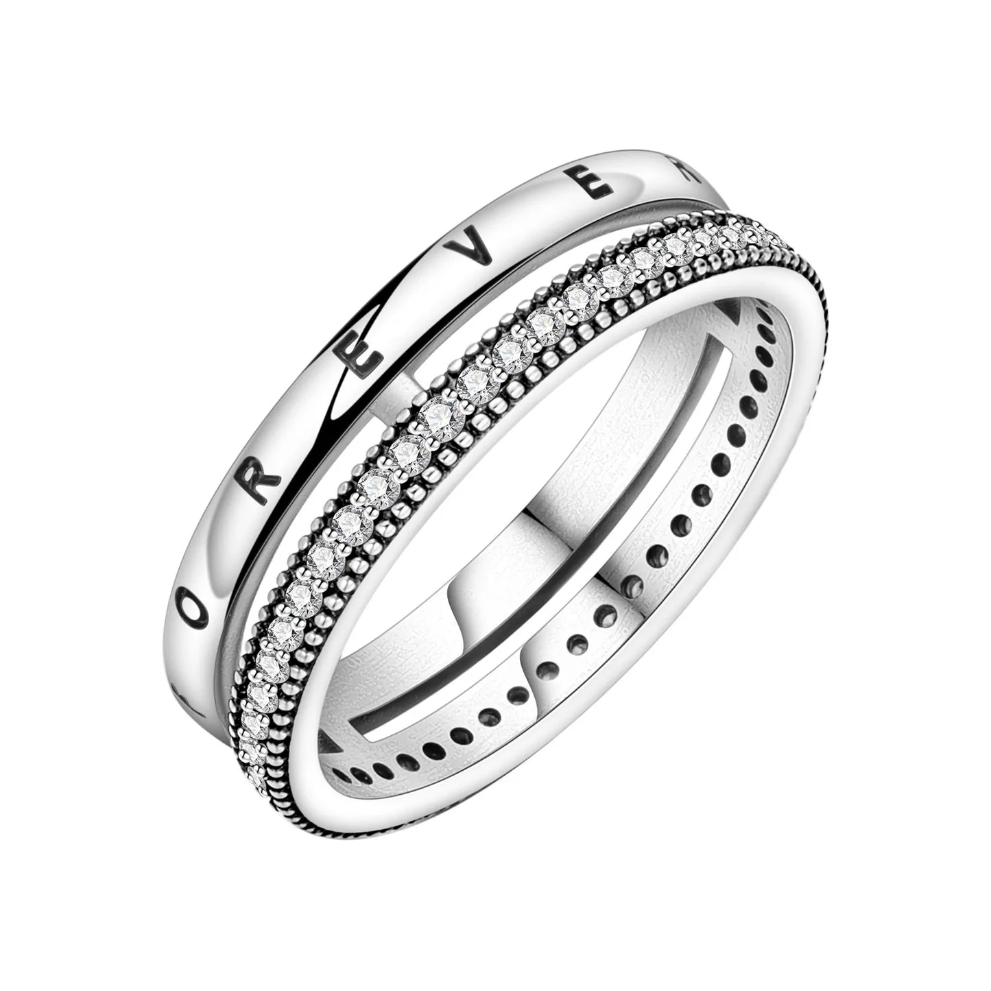 PANPOKI S925 Sterling Silver Panda Animal Closed Ring For Women Finger Ring Personality Jewelry Party Trendy Gifts
