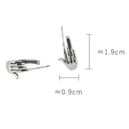 S925 Sterling Silver Studs Earring for Women New Fashion Creative Design Small Hand Pure Argentum Ear Studs Jewelry Wholesale